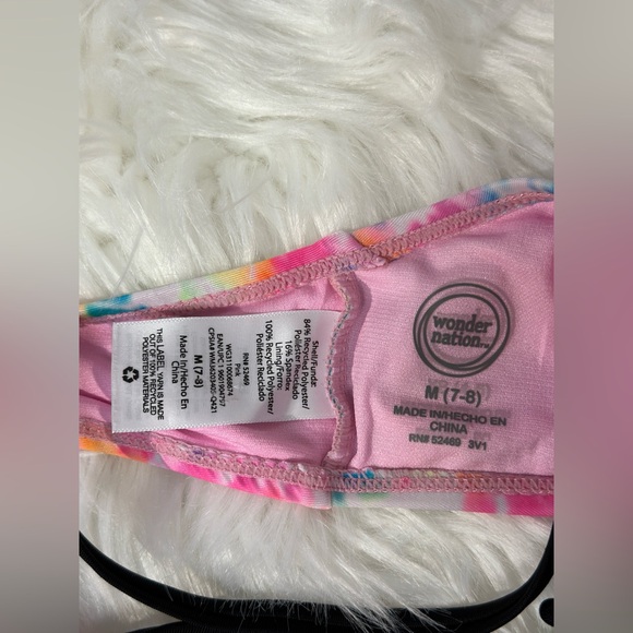 *** SOLD *** Wonder Nation Pink and Blue Bikini Set Vibrant Swimwear - Picture 4 of 8